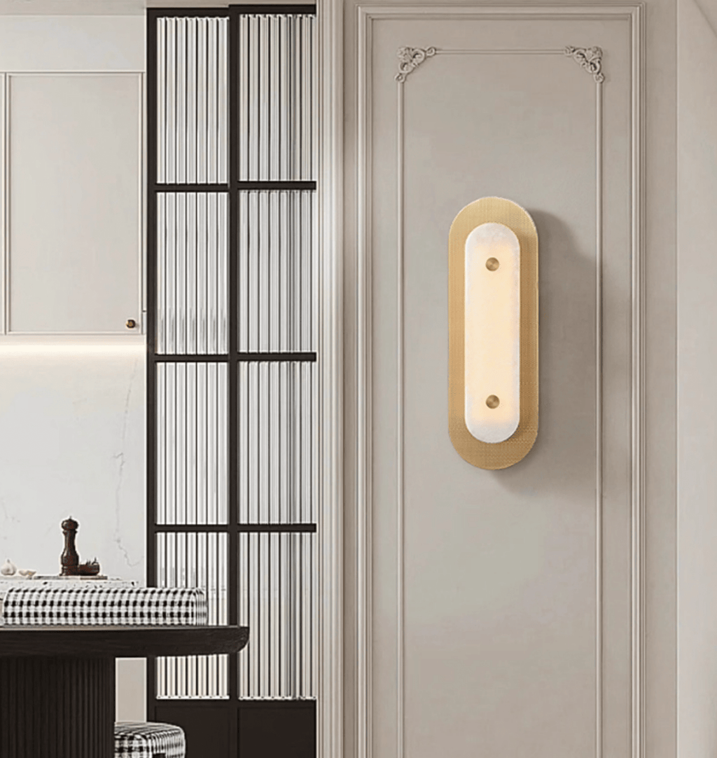 Aurelia Perforated Alabaster Wall Sconce