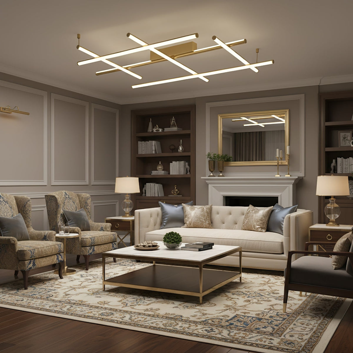 Geometric Linear Ceiling Lamp