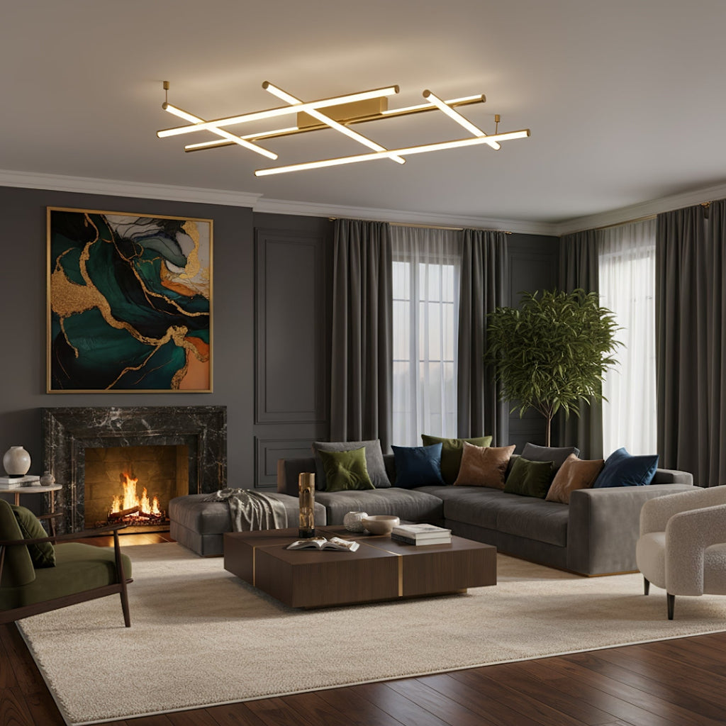 Geometric Linear Ceiling Lamp
