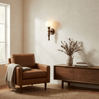 Thalor Wood Globe Wall Lamp