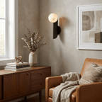 Solvara Alabaster Orb Wall Sconce