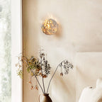Luma Vein Stone Sphere Wall Light