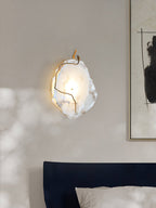 Gilded Branch Alabaster Wall Lamp