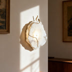Gilded Branch Alabaster Wall Lamp