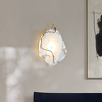 Gilded Branch Alabaster Wall Lamp