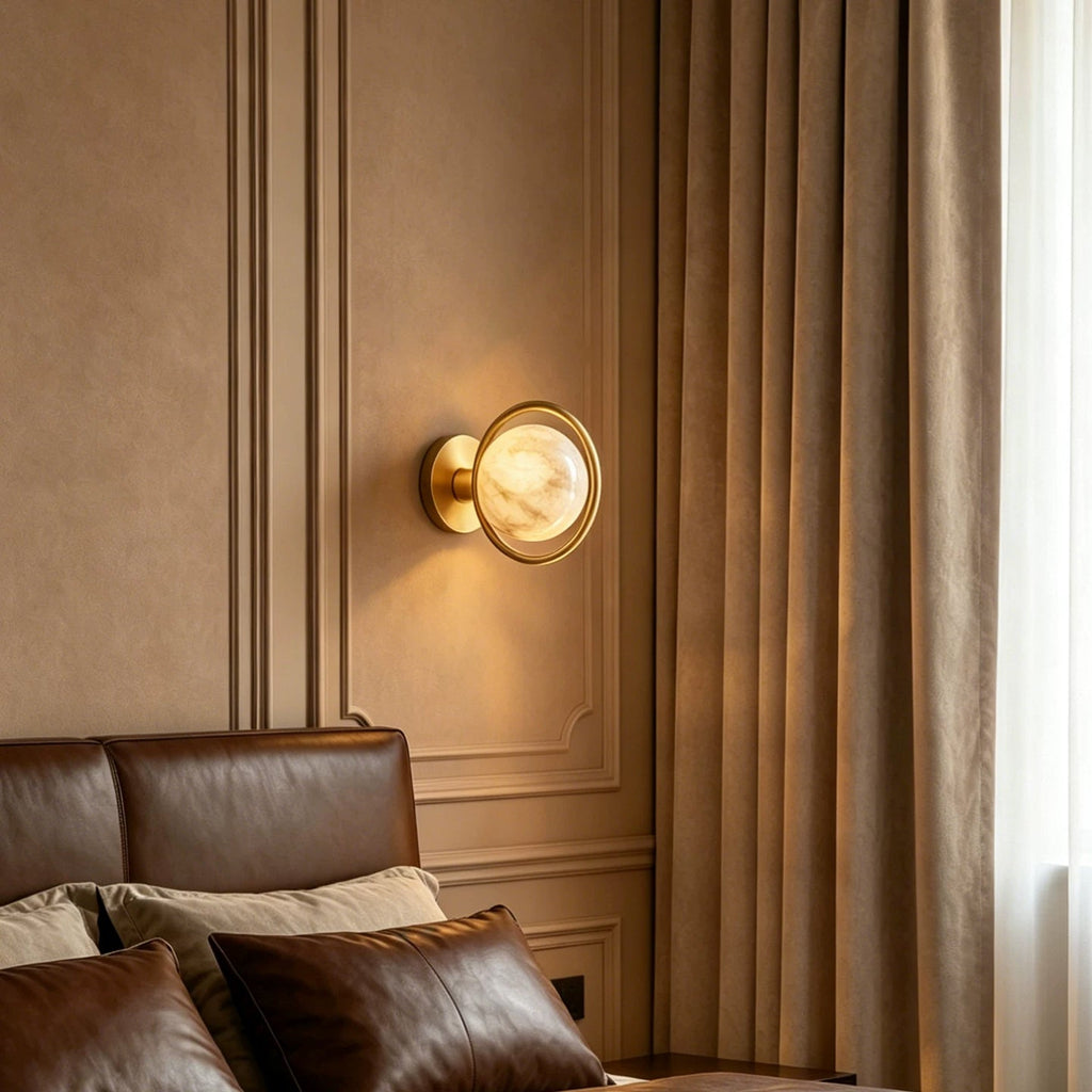 Celestial Ring Alabaster Wall Lamp