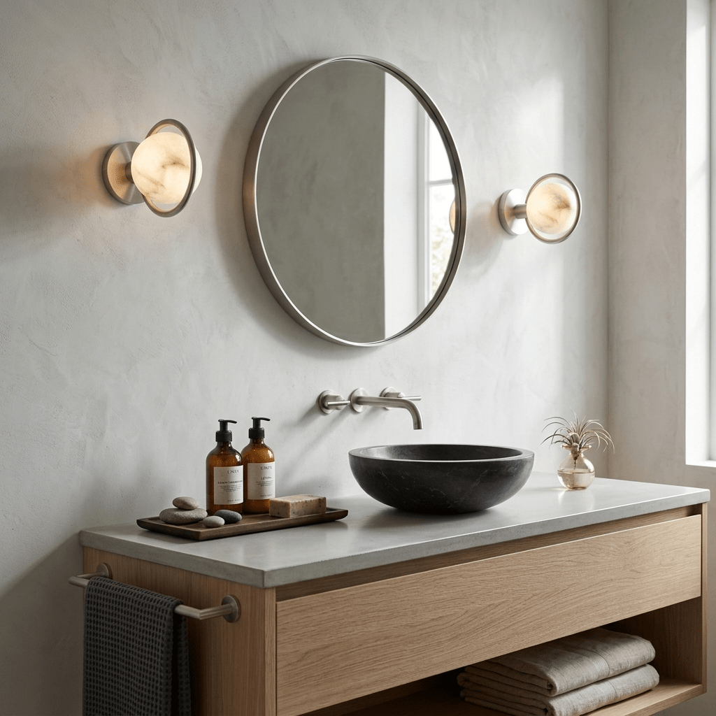 Celestial Ring Alabaster Wall Lamp