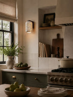 Solvane Perforated Travertine Wall Sconce