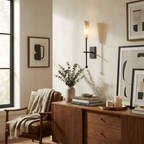Averon Alabaster Torch Wall Sconce