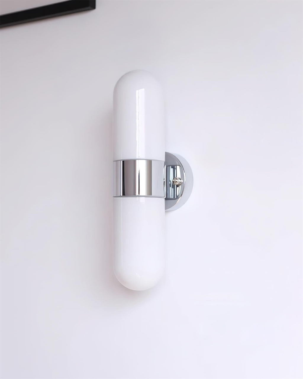 Vertical Capsule Glass Wall Sconce