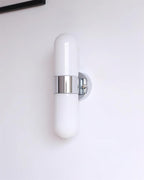 Vertical Capsule Glass Wall Sconce