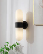 Vertical Capsule Glass Wall Sconce