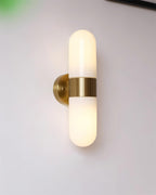 Vertical Capsule Glass Wall Sconce