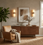 Vertical Capsule Glass Wall Sconce