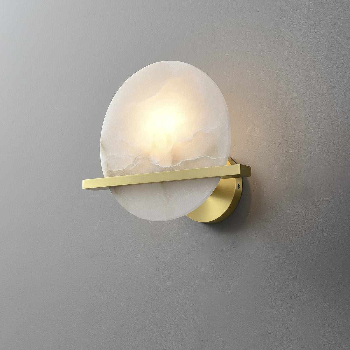 Frosted Echo Alabaster Wall Lamp
