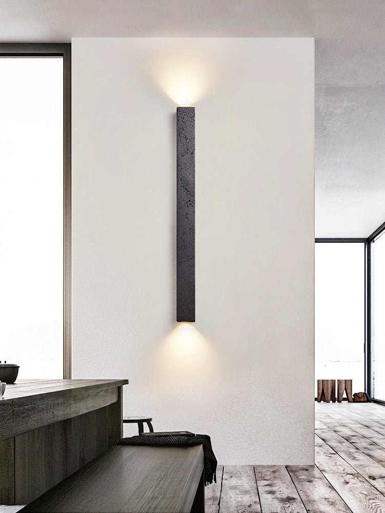 Minimalist Stone Finish Wall Lamp