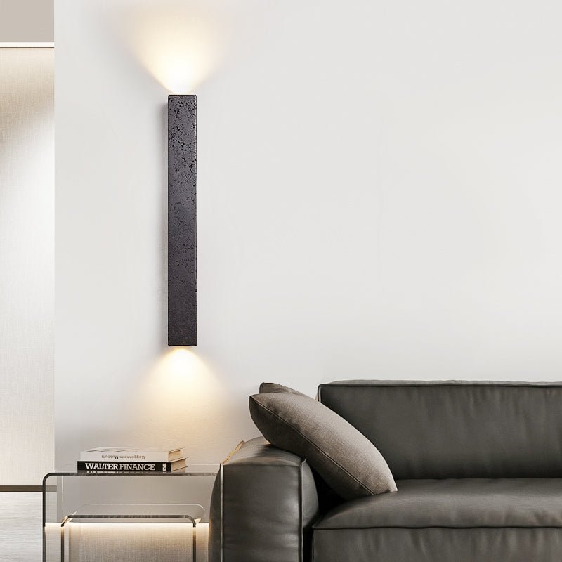 Minimalist Stone Finish Wall Lamp