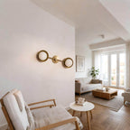 Dual Halo Alabaster Wall Light