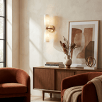 Alabaster Bell Wall Sconce