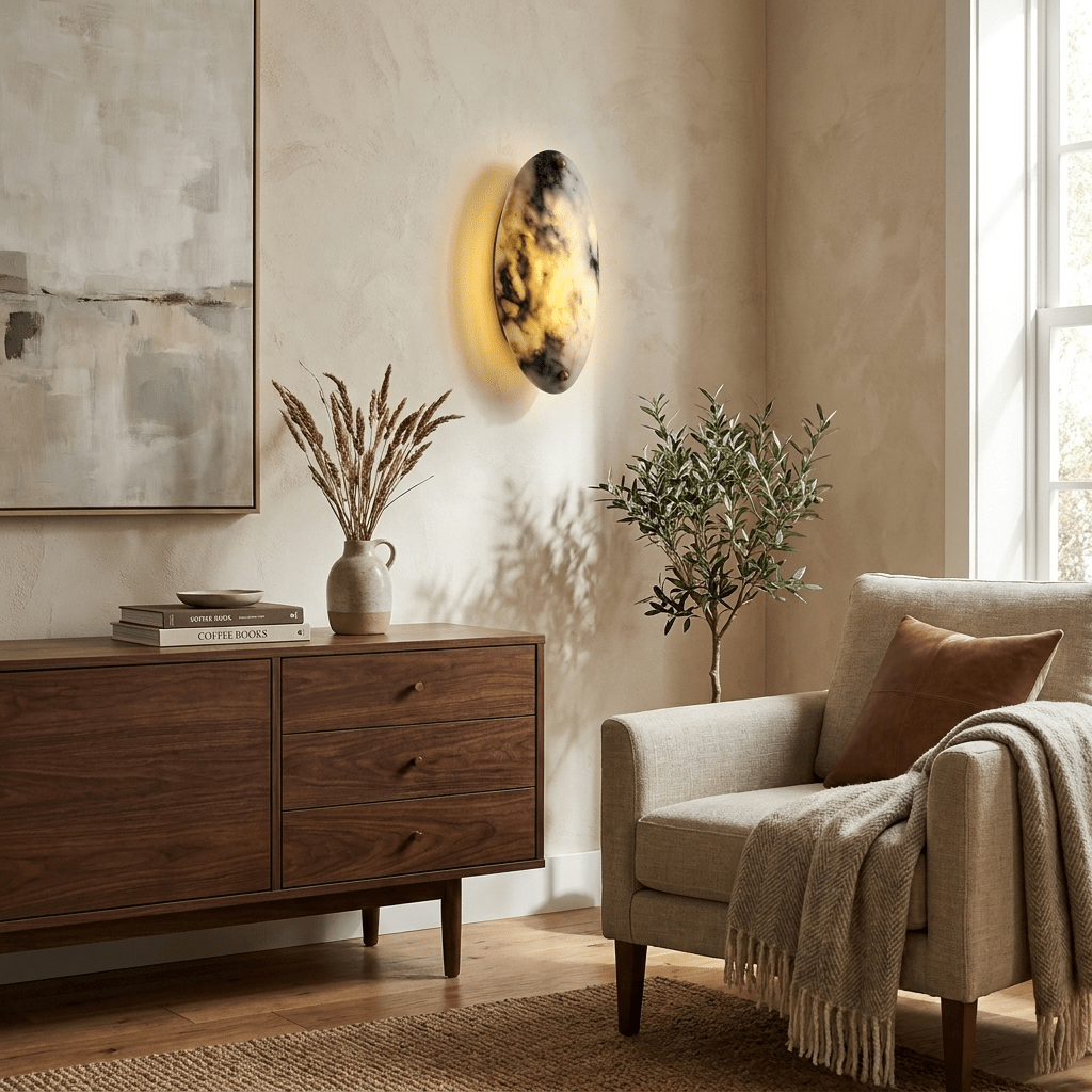 Travertine Bar Wall Sconce