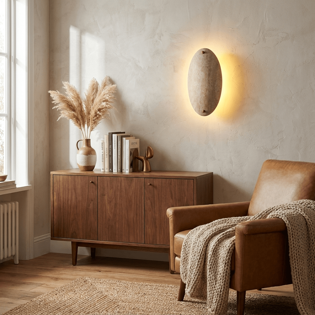 Travertine Bar Wall Sconce