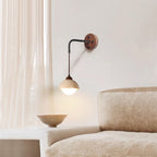 Travertine Swing Arm Wall Sconce