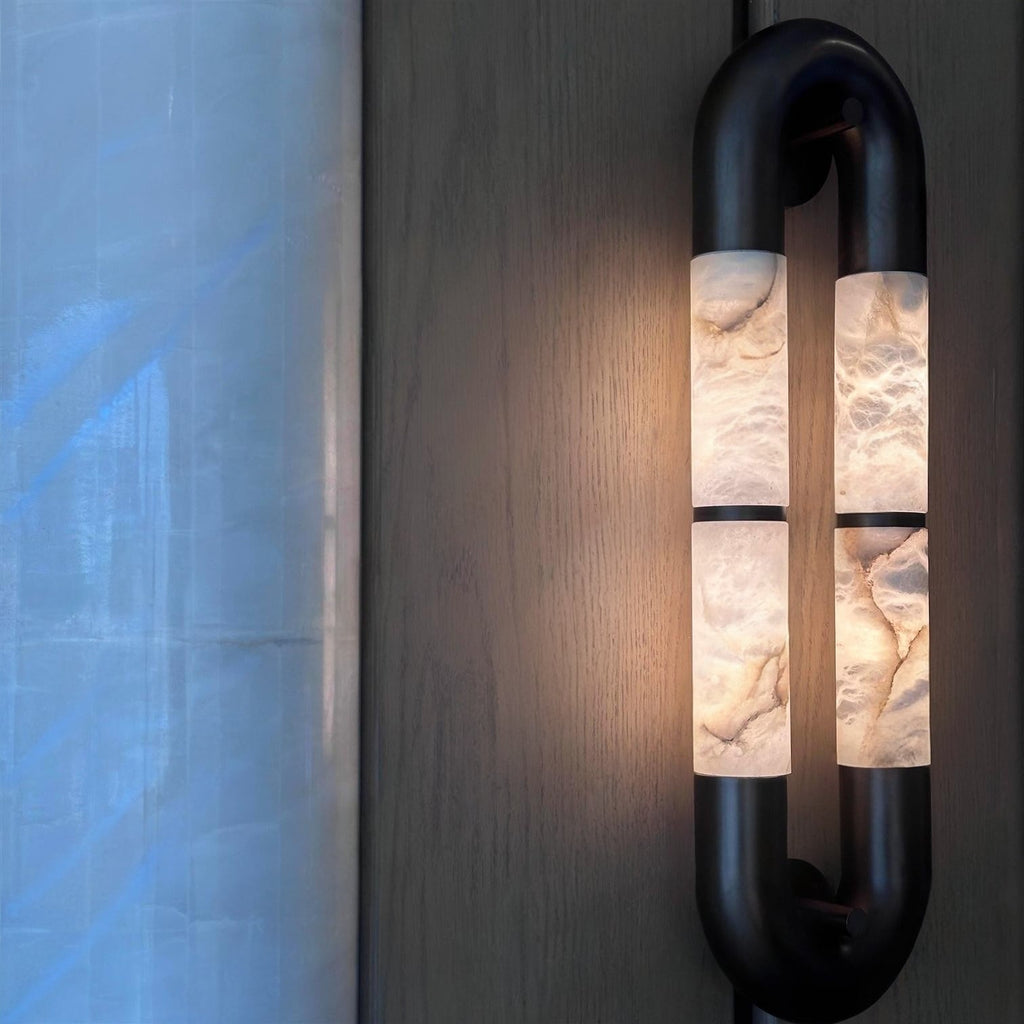 Luma Arc Twin Alabaster Sconce
