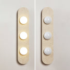 Rounded Travertine Wall Sconce
