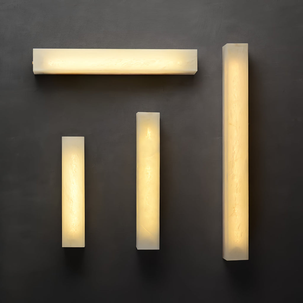 Lucent Pillar Alabaster Wall Light