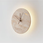 Clock Travertine Wall Lamp