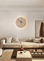 Clock Travertine Wall Lamp