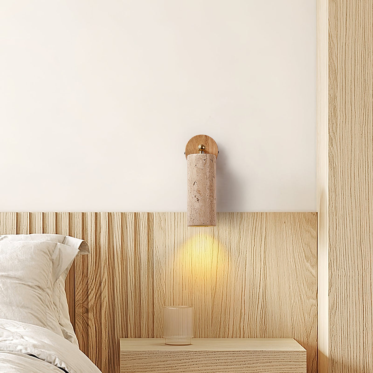 Milo Travertine Wall Spotlight