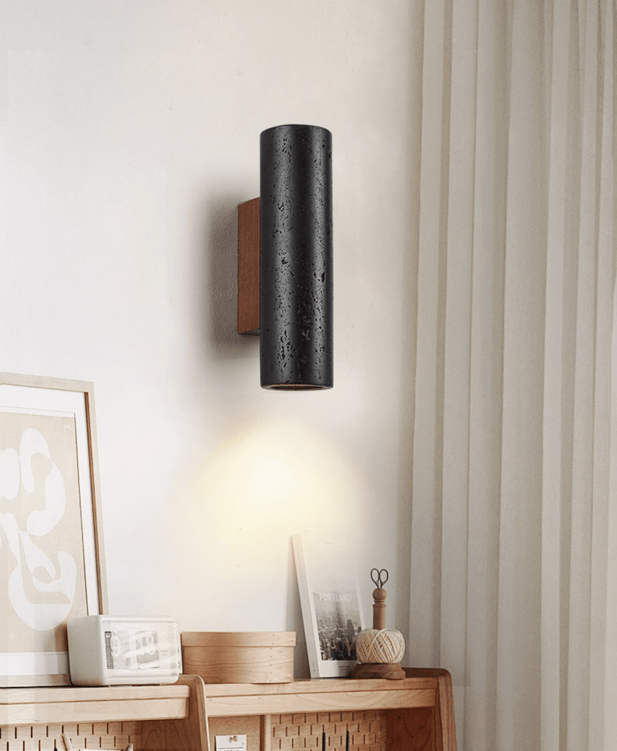 Volcanic Noir Wall Sconce
