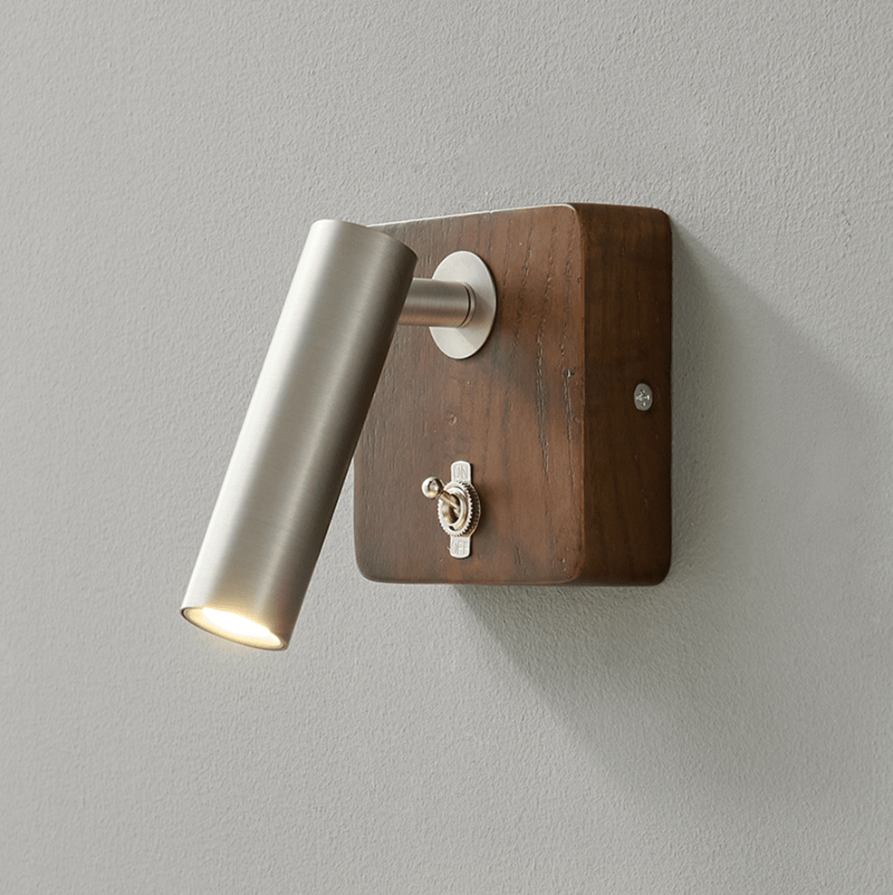 Alder Wood LED Reading Wall Sconce