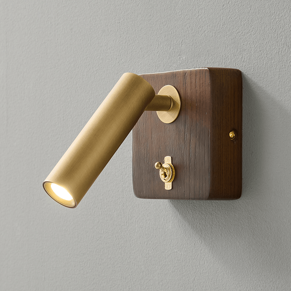 Alder Wood LED Reading Wall Sconce