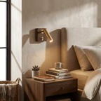 Alder Wood LED Reading Wall Sconce