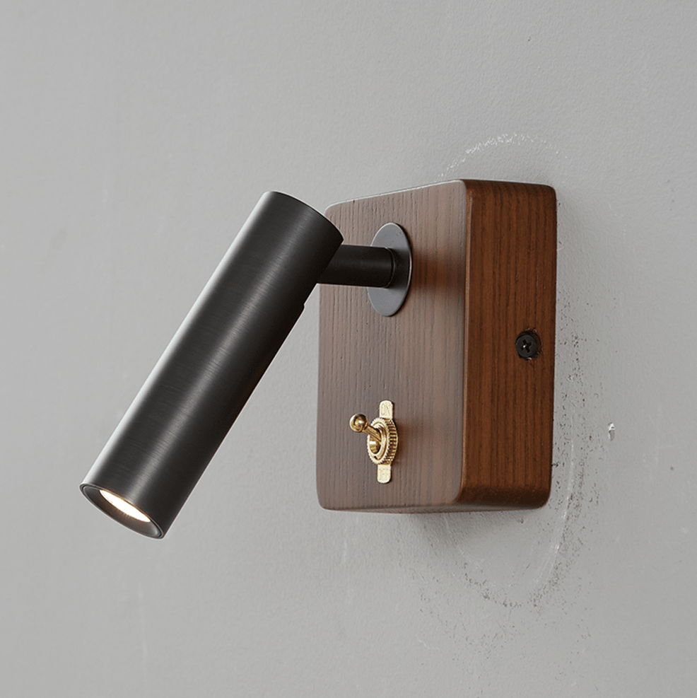 Alder Wood LED Reading Wall Sconce