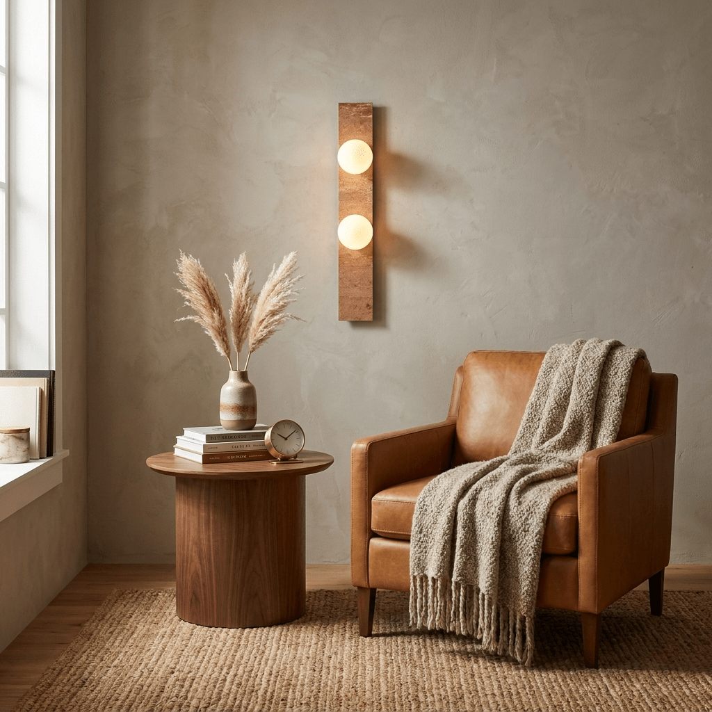 Virelle Stone Double Globe Wall Sconce