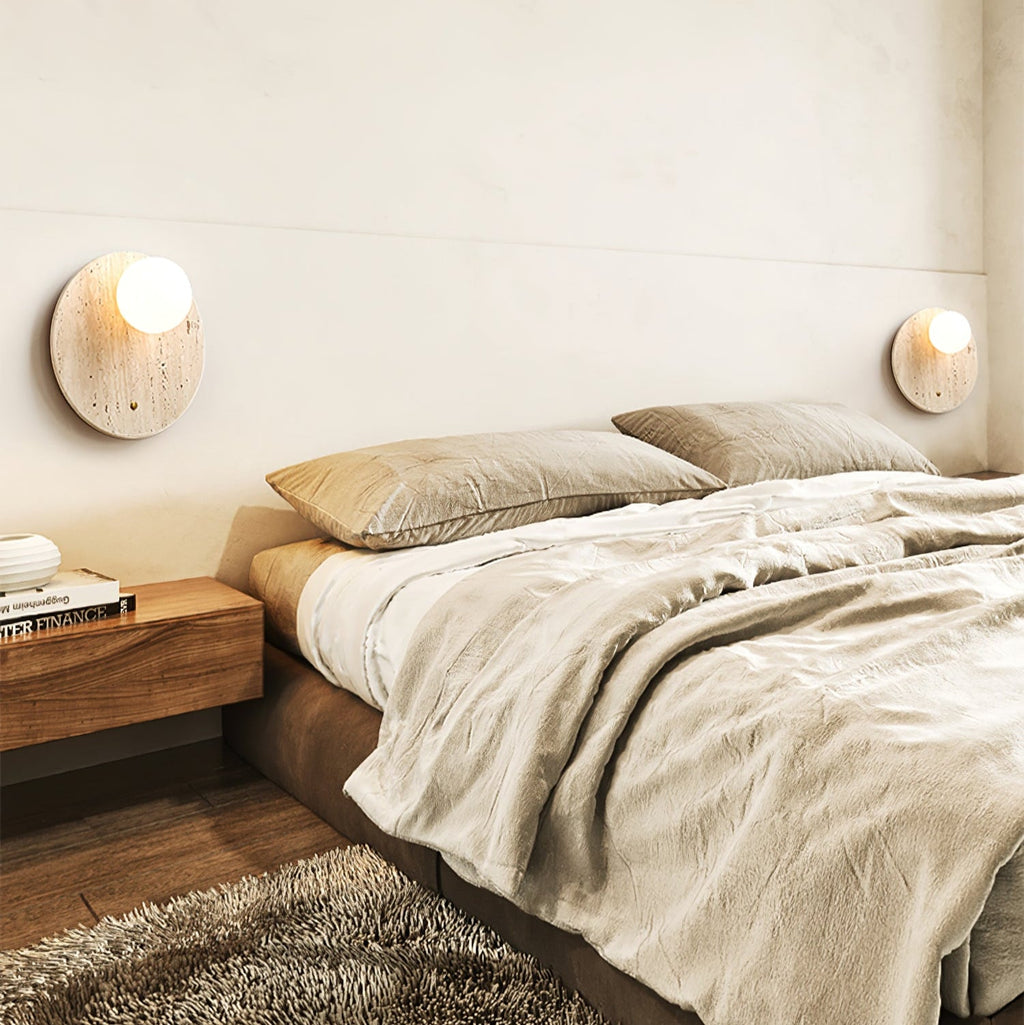 Luna Travertine Wall Sconce
