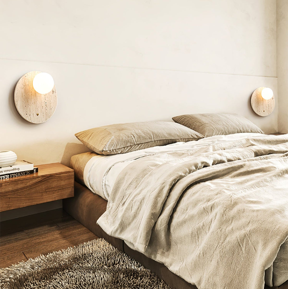 Luna Travertine Wall Sconce