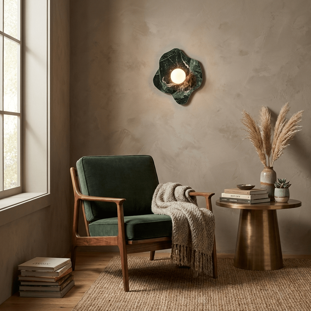 Mavelle Stone Petal Wall Sconce