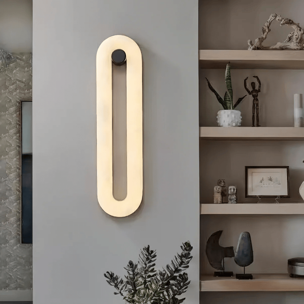 Alabaster Capsule Wall Light