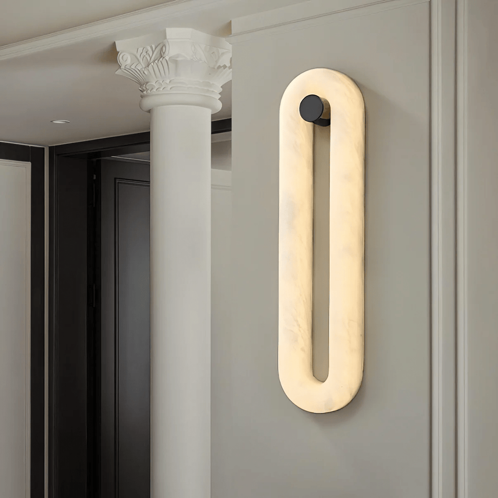 Alabaster Capsule Wall Light