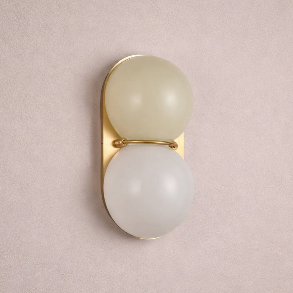 Two Globe Glass Wall Sconce