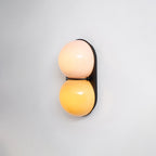 Two Globe Glass Wall Sconce