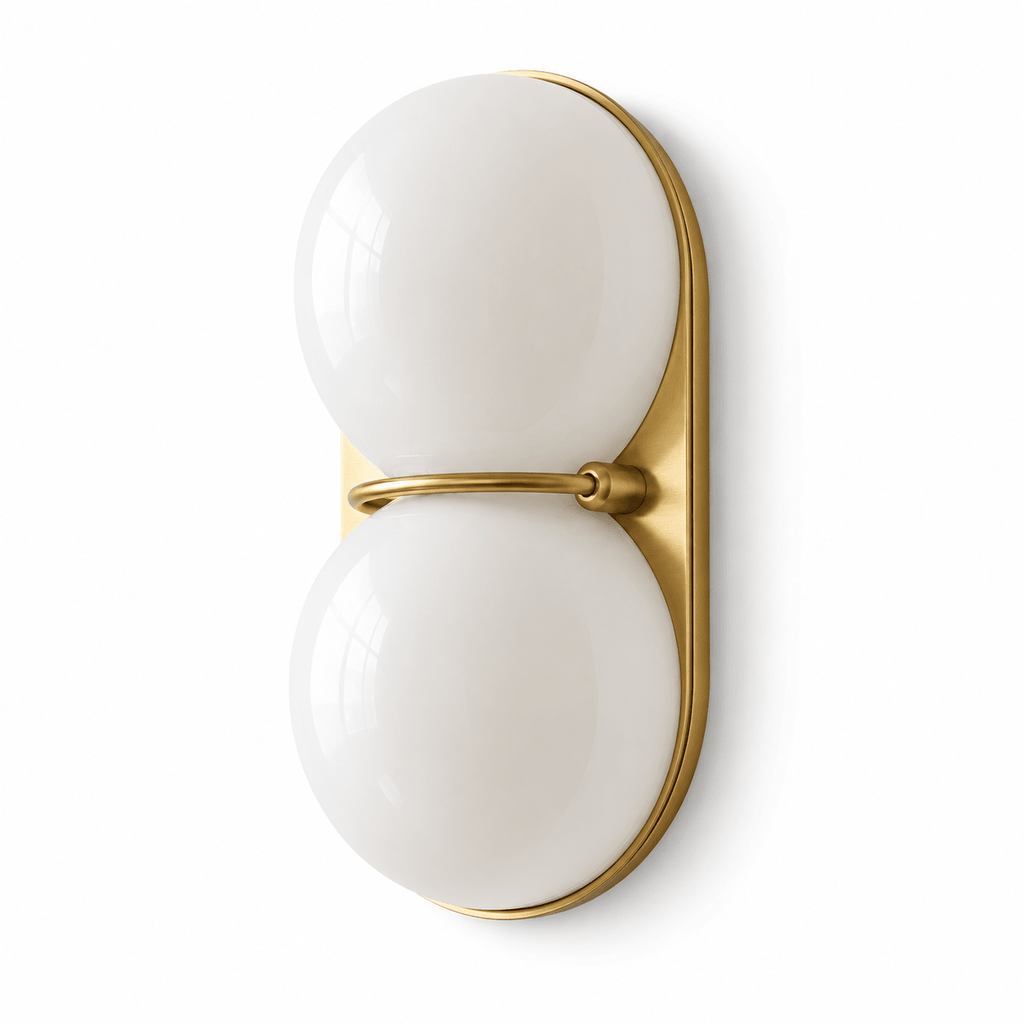 Two Globe Glass Wall Sconce