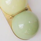 Two Globe Glass Plug-in Wall Sconce