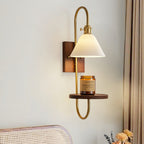 Walnut Shelf Sconce