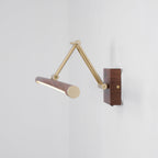 Walnut Color Linear Adjustable Wall Light