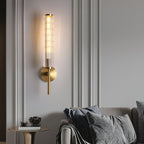 Glass Linear Brass Wall Light